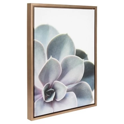Succulents Framed Canvas Art Gold (24"x18") - Uniek 1 Succulents Framed Canvas Art Gold (24"x18") - Uniek