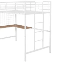 Twin Metal Loft Bed With Desk And Metal Grid - ModernLuxe -Professional Childrens Furniture Store GUEST f09b78d7 ad3d 42a3 b128 22adc986aafa