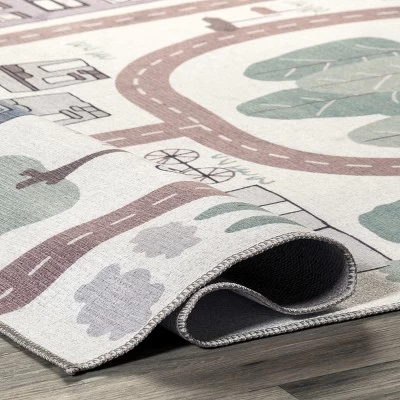 NuLOOM Chalea Kids Town Machine Washable Area Rug 3 NuLOOM Chalea Kids Town Machine Washable Area Rug - Image 3