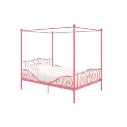 Full Clara Metal Bed Pink - Room & Joy