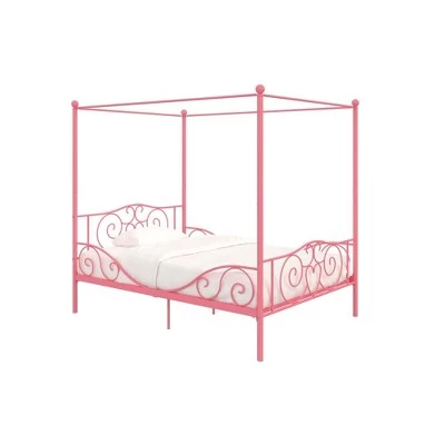 Full Clara Metal Bed Pink - Room & Joy 1 Full Clara Metal Bed Pink - Room & Joy