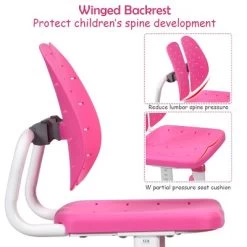 Costway Children Desk Chair Set Adjustable Study Table Drawer Winged Backrest Chair -Professional Childrens Furniture Store GUEST f2600da4 4eb3 4c96 96bb 8712c40425d1