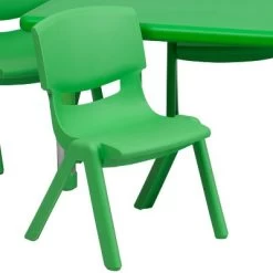 Flash Furniture 24"W X 48"L Rectangular Plastic Height Adjustable Activity Table Set With 6 Chairs -Professional Childrens Furniture Store GUEST f367ea7a 25ae 4595 97f0 98d60c191810