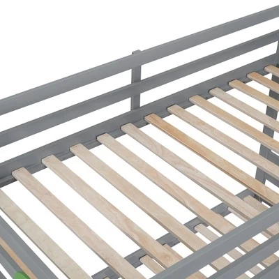 Twin-Over-Twin Bunk Bed With A Tree Decor And Two Storage Drawers-ModernLuxe 9 Twin-Over-Twin Bunk Bed With A Tree Decor And Two Storage Drawers-ModernLuxe - Image 9