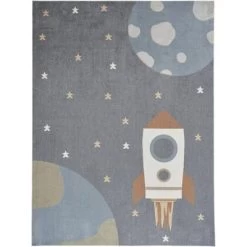 Nourison Kids Washable Space Rocketship Indoor Rug -Professional Childrens Furniture Store GUEST f4b24015 7b25 4ee7 a542 1907d9a3e107