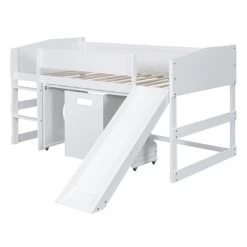Low Study Loft Bed With Rolling Portable Desk And Chair - ModernLuxe -Professional Childrens Furniture Store GUEST f5208ed7 27cf 427d 842b 23a4b628b236
