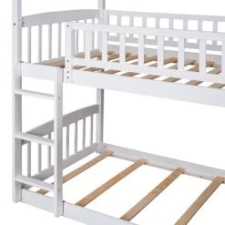 House Shape Twin Over Twin Bunk Bed With Slide - ModernLuxe -Professional Childrens Furniture Store GUEST f5e37244 8a6b 47b2 a884 f0acff8428ad