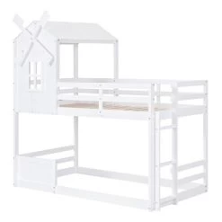 Twin Over Twin Bunk Bed With Roof, Window, Guardrails And Ladder - ModernLuxe -Professional Childrens Furniture Store GUEST f687bcea 286a 4321 9c48 da2d1e3d549e