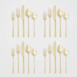 20pc Cherryfield Champagne Flatware Set - Threshold™ -Professional Childrens Furniture Store GUEST f6924981 0d4b 401a 85b9 7da17569d4aa