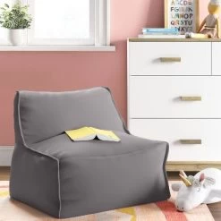 Armless Lounge Kids' Chair Gray - Pillowfortâ˘