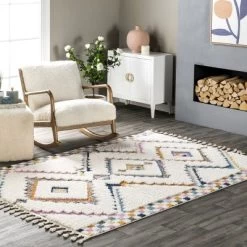 NuLOOM Lilou Moroccan Kids Tassel Area Rug