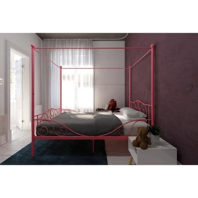 Full Clara Metal Bed Pink - Room & Joy 3 Full Clara Metal Bed Pink - Room & Joy - Image 3