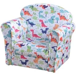 Qaba Kid's Sofa Chair With Dinosaur Design And Thick Padding, Flannel-Covered Toddler Armchair For Bedroom, Playroom -Professional Childrens Furniture Store GUEST fa080181 62b6 4121 a01c 29a75601f9c0