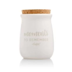 Pearhead Ceramic Gratitude Token Jar - White