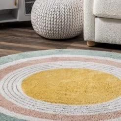 NuLOOM Nydia Circular Kids Machine Washable Area Rug -Professional Childrens Furniture Store GUEST fe4ade05 937c 4a55 9145 d13b475a7af8