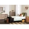 Twin Hankel Metal Platform Bed With Headboard And Footboard Pure Black - South Shore