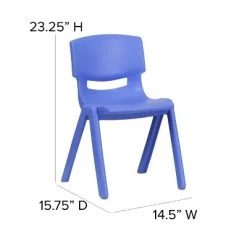 Emma And Oliver 4 Pack Plastic Stackable K-2 School Chair With 13.25"H Seat -Professional Childrens Furniture Store GUEST ff3d138b 5be4 4dc6 a9f8 01d46dbe2393