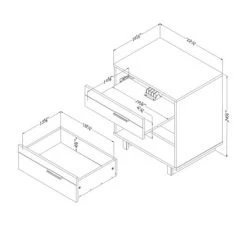 Fynn Nightstand With Cord Catcher - South Shore 17 Fynn Nightstand With Cord Catcher - South Shore -Professional Childrens Furniture Store GUEST ff517ddc e2cc 4549 b356 50673a6df909