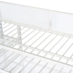 Metal Twin Size Loft Bed With 4 Shelves And Storage - ModernLuxe -Professional Childrens Furniture Store GUEST ffe7f1c6 3b4e 4b0b 841f 8243dc0f579a